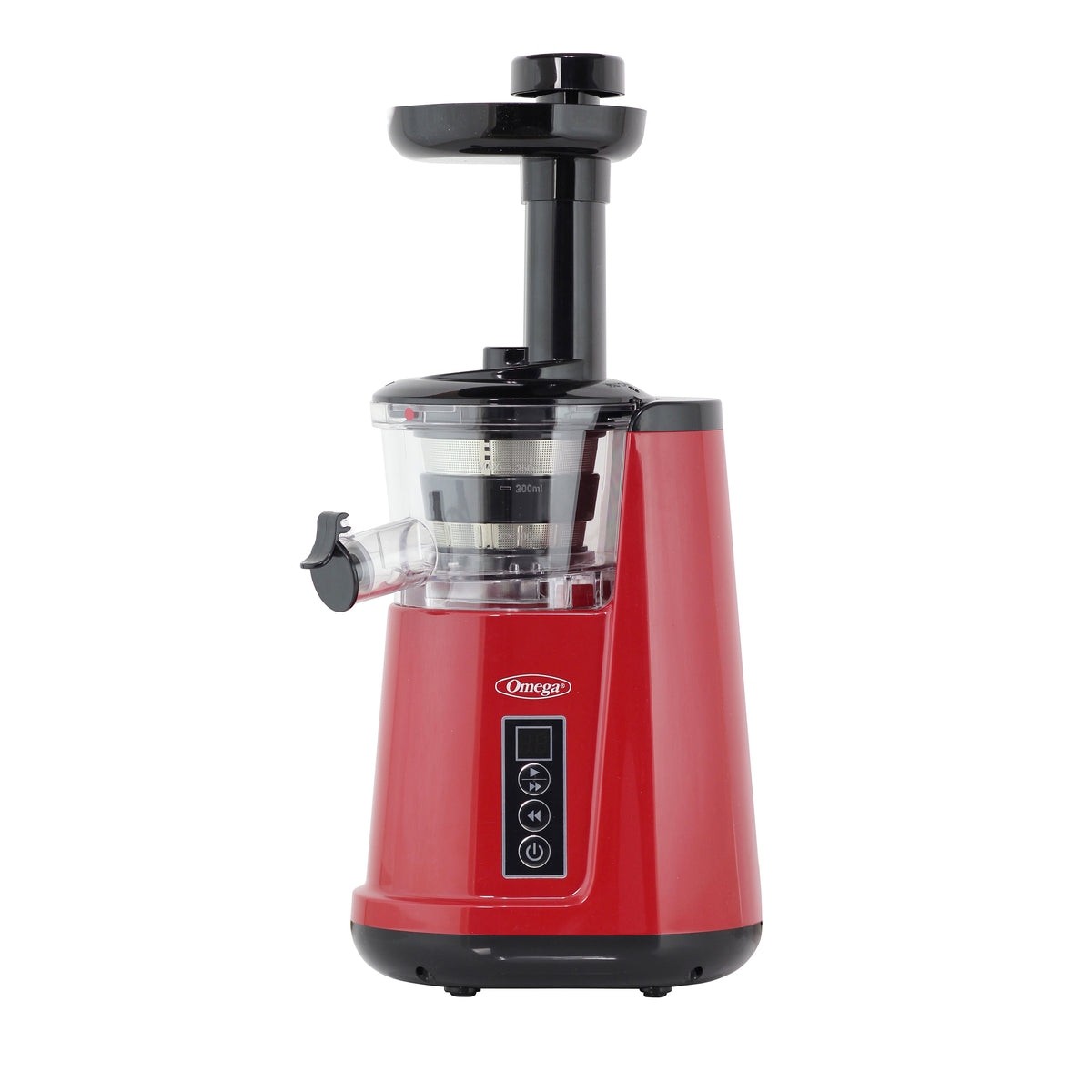 Omega JC3000 Cold Press 365 Compact Masticating Vertical Juicer, 120W Low-Speed 3-Stage Auger, in Red (JC3000RD13)