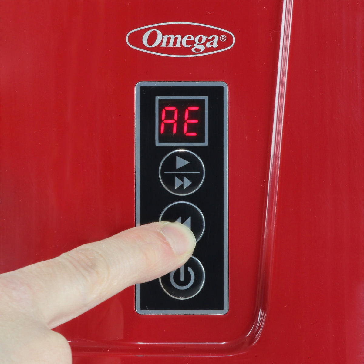 Omega JC3000 Cold Press 365 Compact Masticating Vertical Juicer, 120W Low-Speed 3-Stage Auger, in Red (JC3000RD13)