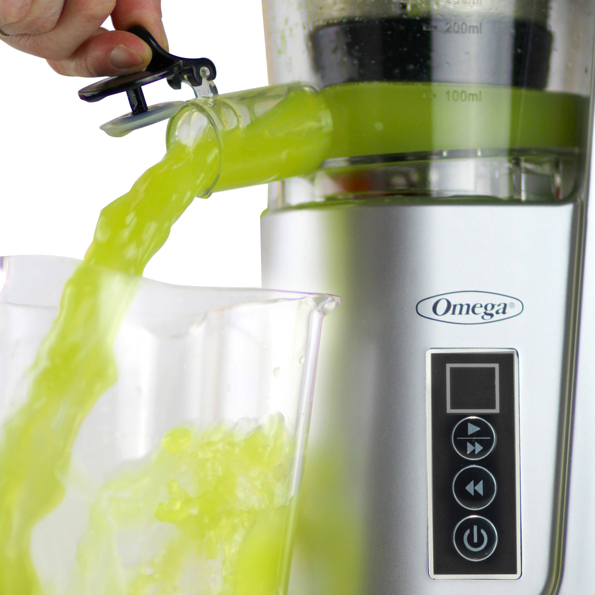 Omega JC3000 Cold Press 365 Compact Masticating Vertical Juicer, 120W Low-Speed 3-Stage Auger, in Silver (JC3000SV13)