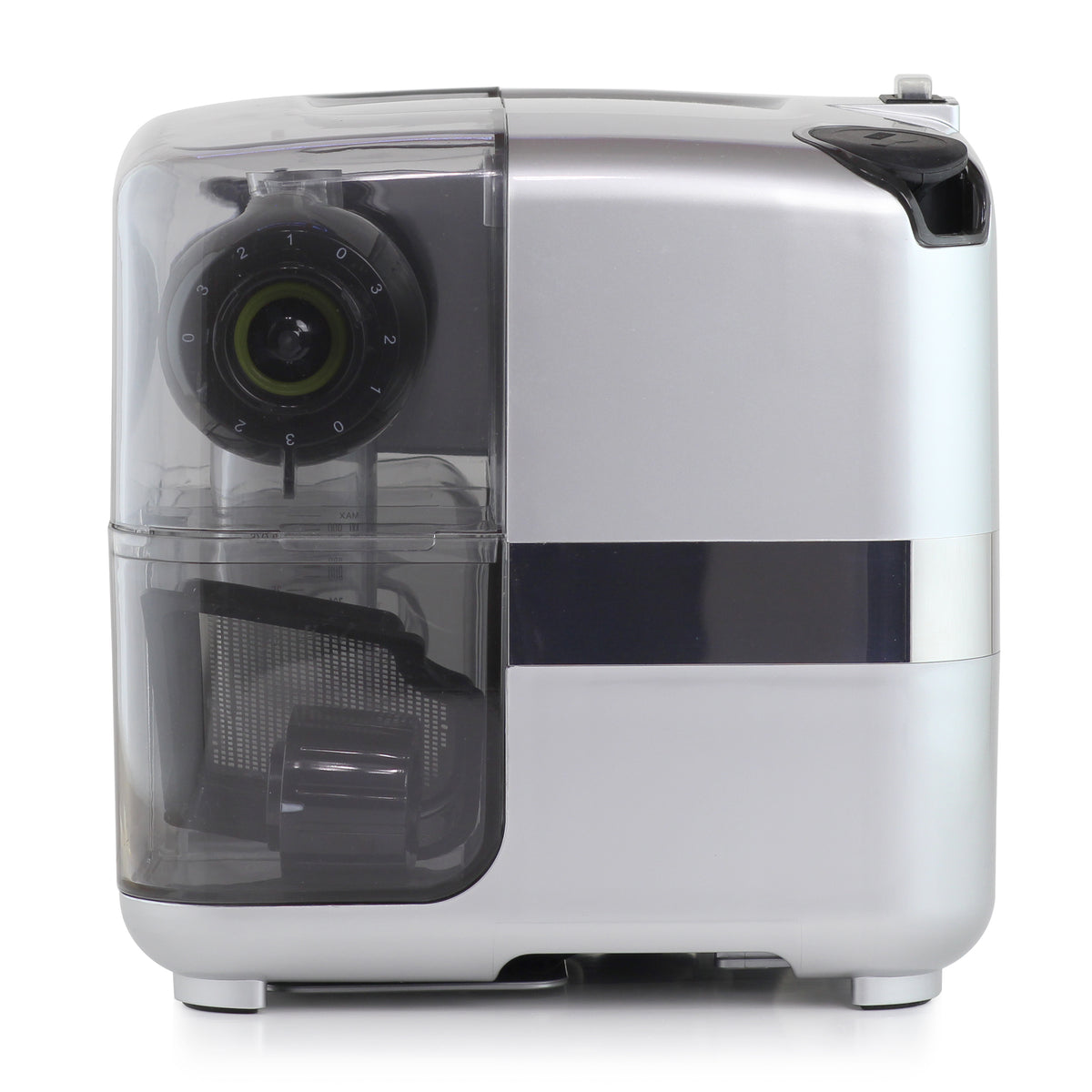 Omega JCUBE500 Cold Press 365 Masticating Slow Juicer and Nutrition System with On-Board Storage, in Silver (JCUBE500SV)