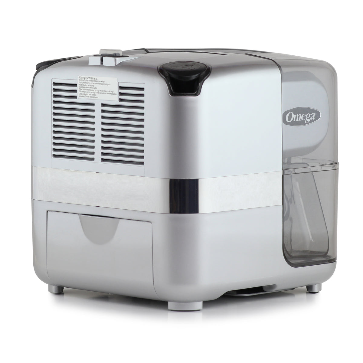 Omega JCUBE500 Cold Press 365 Masticating Slow Juicer and Nutrition System with On-Board Storage, in Silver (JCUBE500SV)
