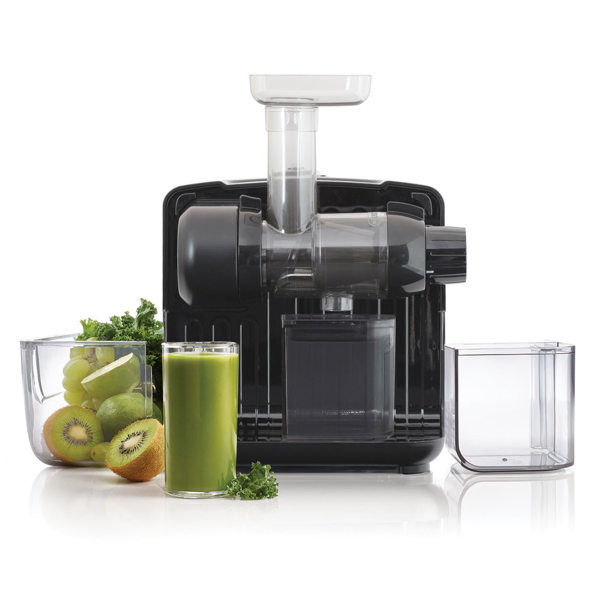 Omega JCUBE500 Cold Press 365 Masticating Slow Juicer and Nutrition System with On-Board Storage, in Matte Black (JCUBE2MB13)