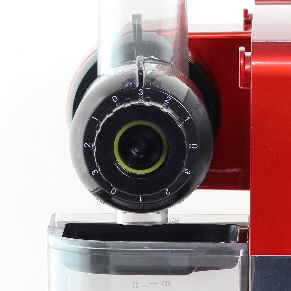 Omega JCUBE500 Cold Press 365 Masticating Slow Juicer and Nutrition System with On-Board Storage, in Red (JCUBE500RD)