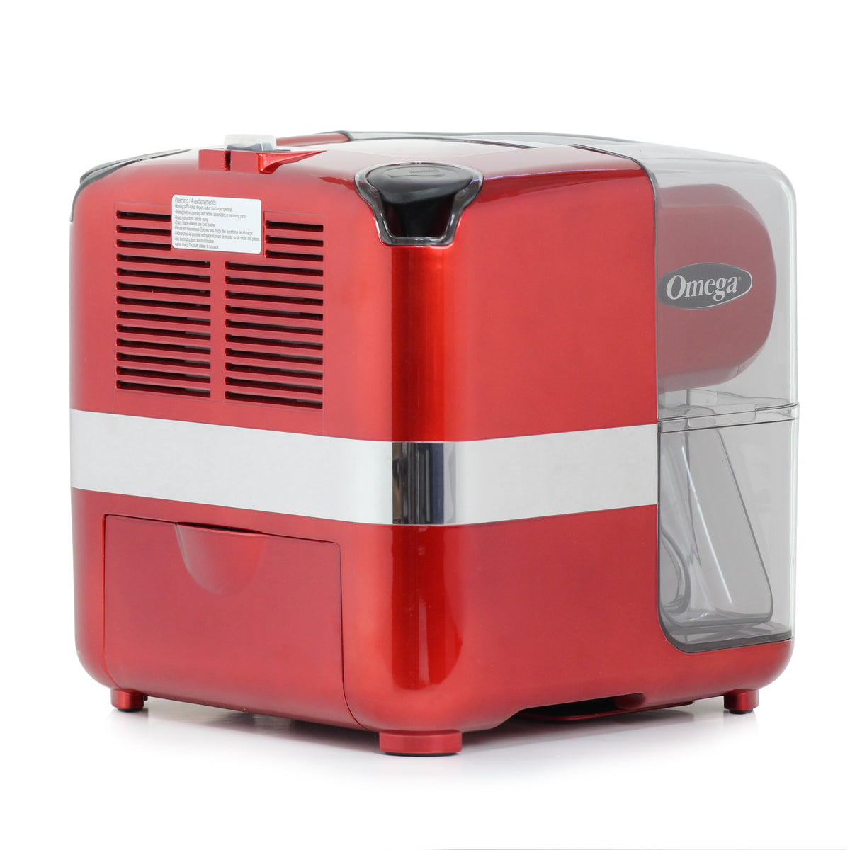 Omega JCUBE500 Cold Press 365 Masticating Slow Juicer and Nutrition System with On-Board Storage, in Red (JCUBE500RD)