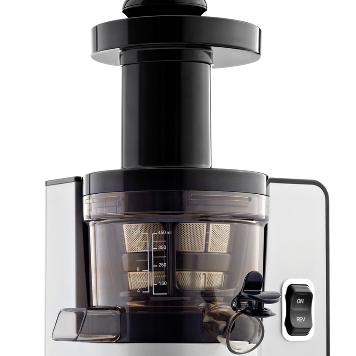 Omega VSJ843Q Cold Press Masticating Vegetable and Fruit Extractor, Vertical Low-Speed Juicer, in Silver (VSJ843QS)
