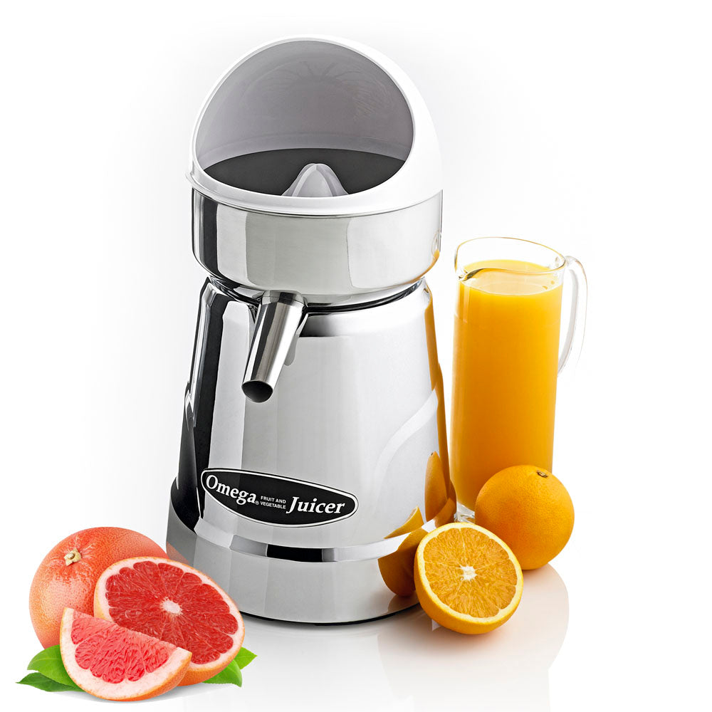 Omega C-20C Single Speed Citrus Juicer, in Chrome