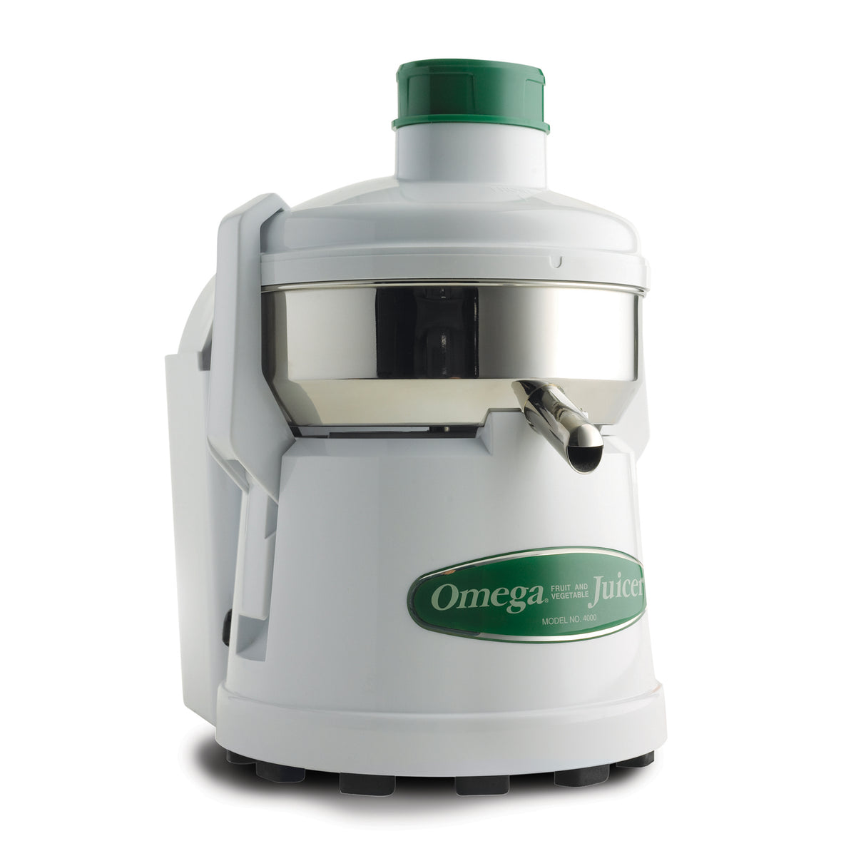 Omega J4000 High-Speed Automatic Pulp Ejection Juicer, in White