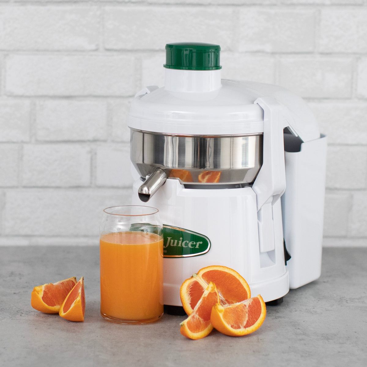 Omega J4000 High-Speed Automatic Pulp Ejection Juicer, in White