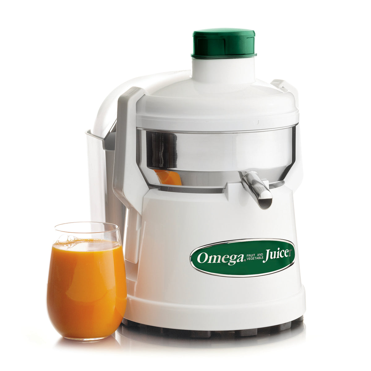 Omega J4000 High-Speed Automatic Pulp Ejection Juicer, in White
