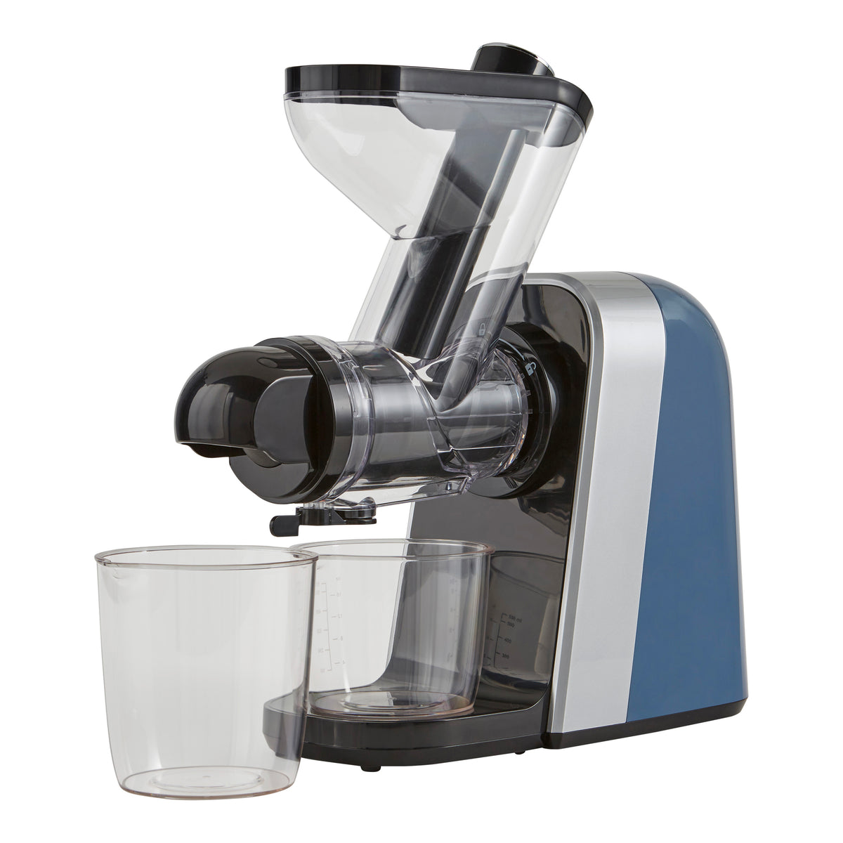 Omega MM400 Medical Medium 200W Blue BPA Free Slow Masticating Juicer with Wide Mouth Chute for Less Prep