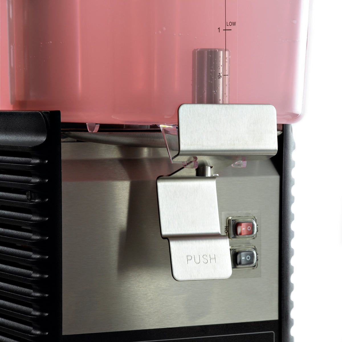 Omega OSD10 Fresh Single Chamber 3-Gallon Bowl Drink Dispenser, in Black/Stainless Steel