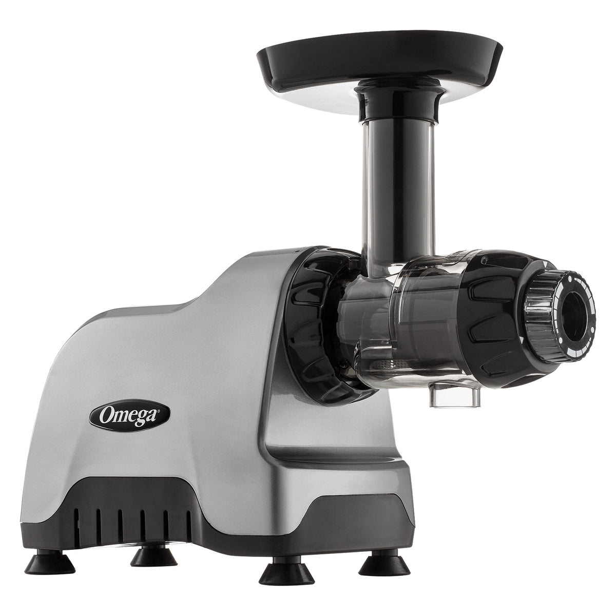 Omega CNC80 Cold Press Masticating Juicer and Nutrition System, Compact Juicer with 3-Stage Auger, in Silver (CNC80S)