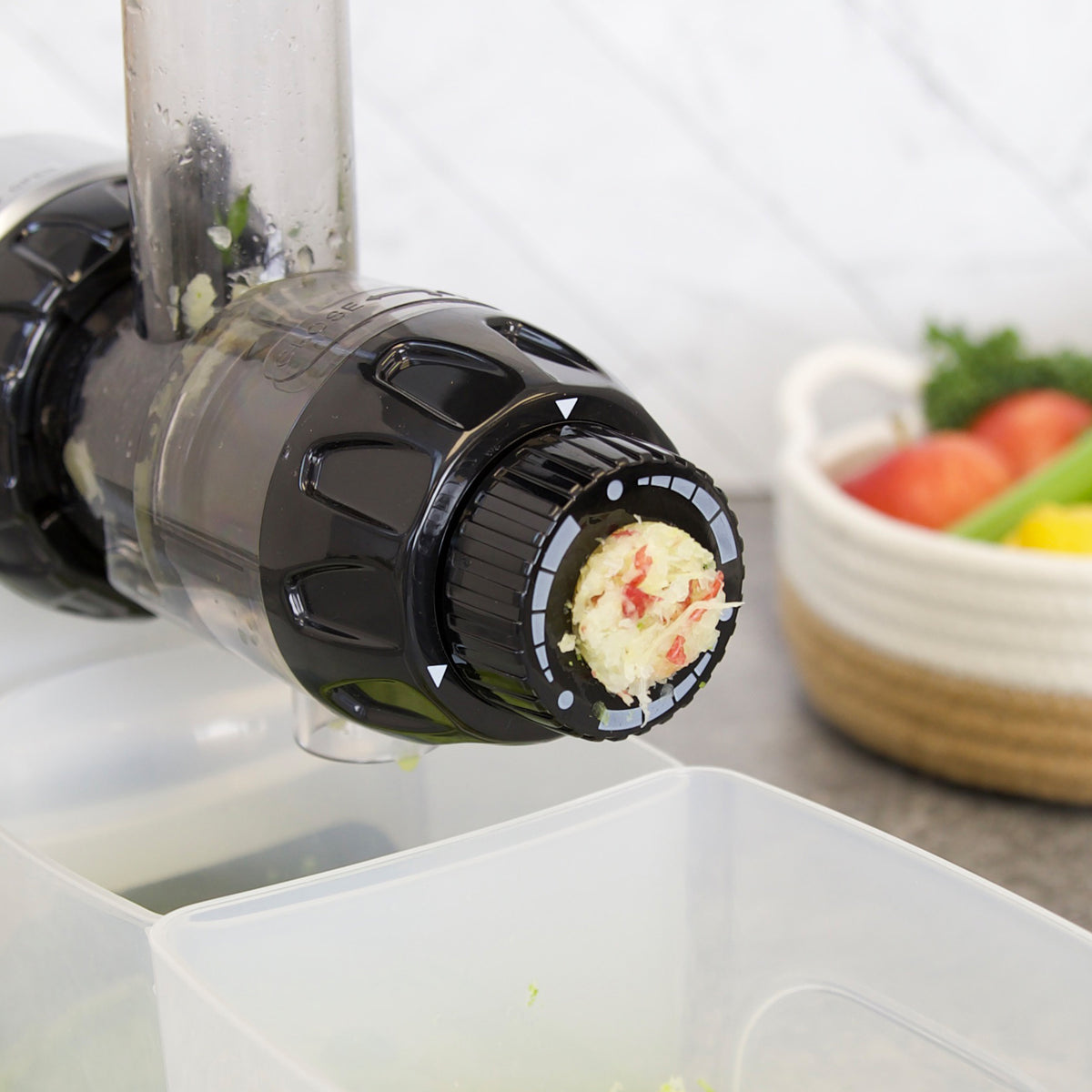 Omega CNC80 Cold Press Masticating Juicer and Nutrition System, Compact Juicer with 3-Stage Auger, in Silver (CNC80S)