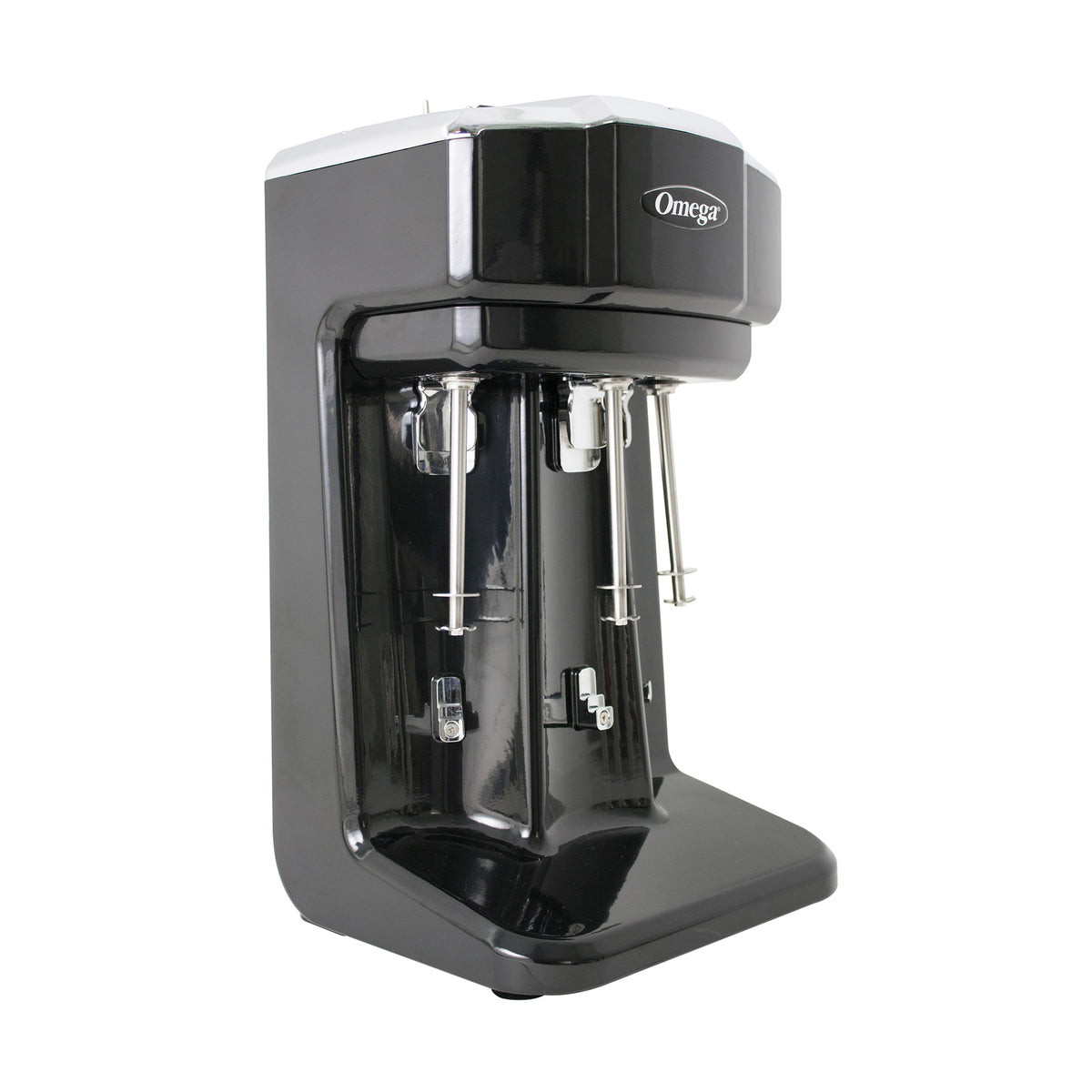 Omega M1000 Triple Spindle Milkshake Maker with (3) 28oz Stainless Steel Blending Cups, in Black (M3000)