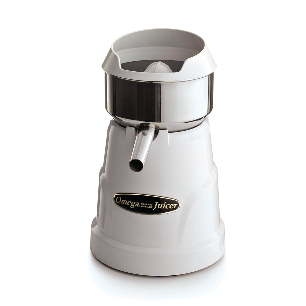 Omega C-10W Single Speed Citrus Juicer, in White