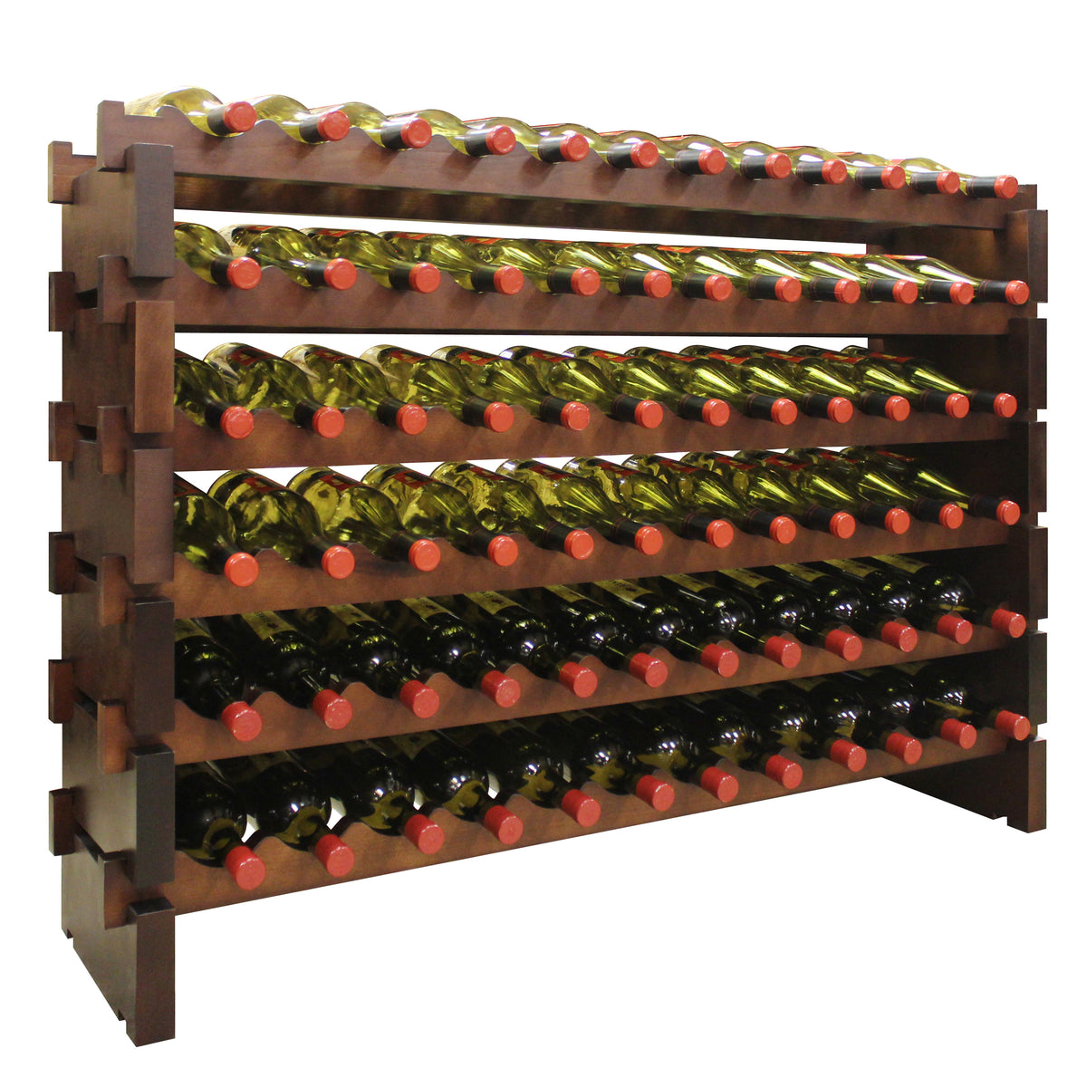 Vinotemp EP-4472-72 Modular Wine Rack, 6 x 12, 72 Bottle Capacity, in Cherry (EP-4472-72S-C)