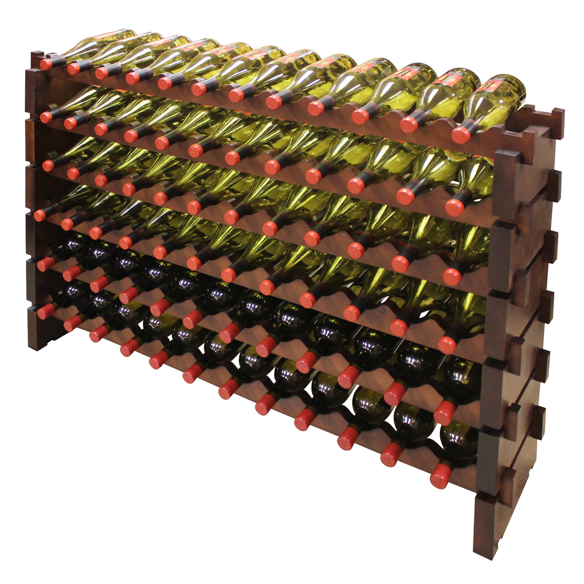 Vinotemp EP-4472-72 Modular Wine Rack, 6 x 12, 72 Bottle Capacity, in Cherry (EP-4472-72S-C)