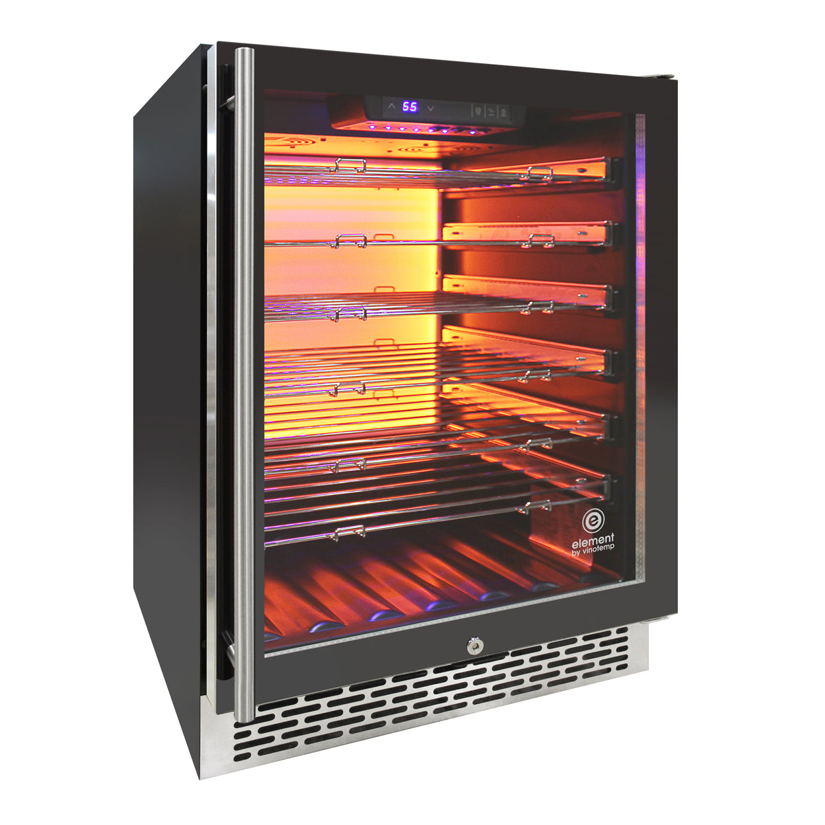 Vinotemp EL-54COMM Backlit Series Commercial Single-Zone Wine Cooler, 41 Bottle Capacity, in Black