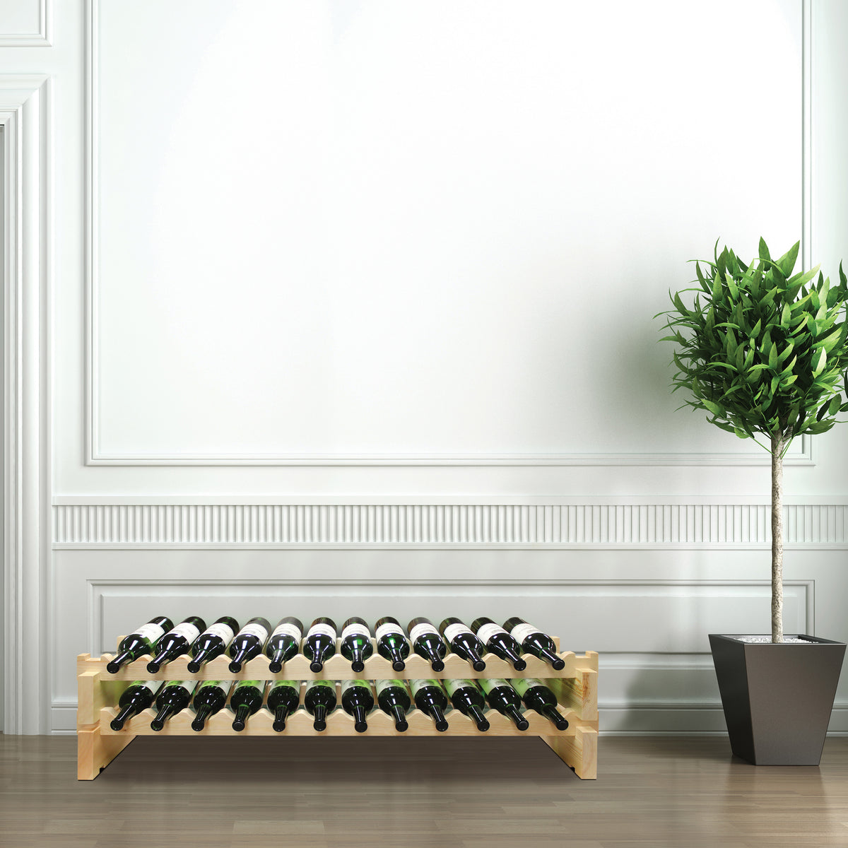 Vinotemp EP-4472-24 Modular Wine Rack, 2 x 12, 24 Bottle Capacity, in Natural (EP-4472-24-C)