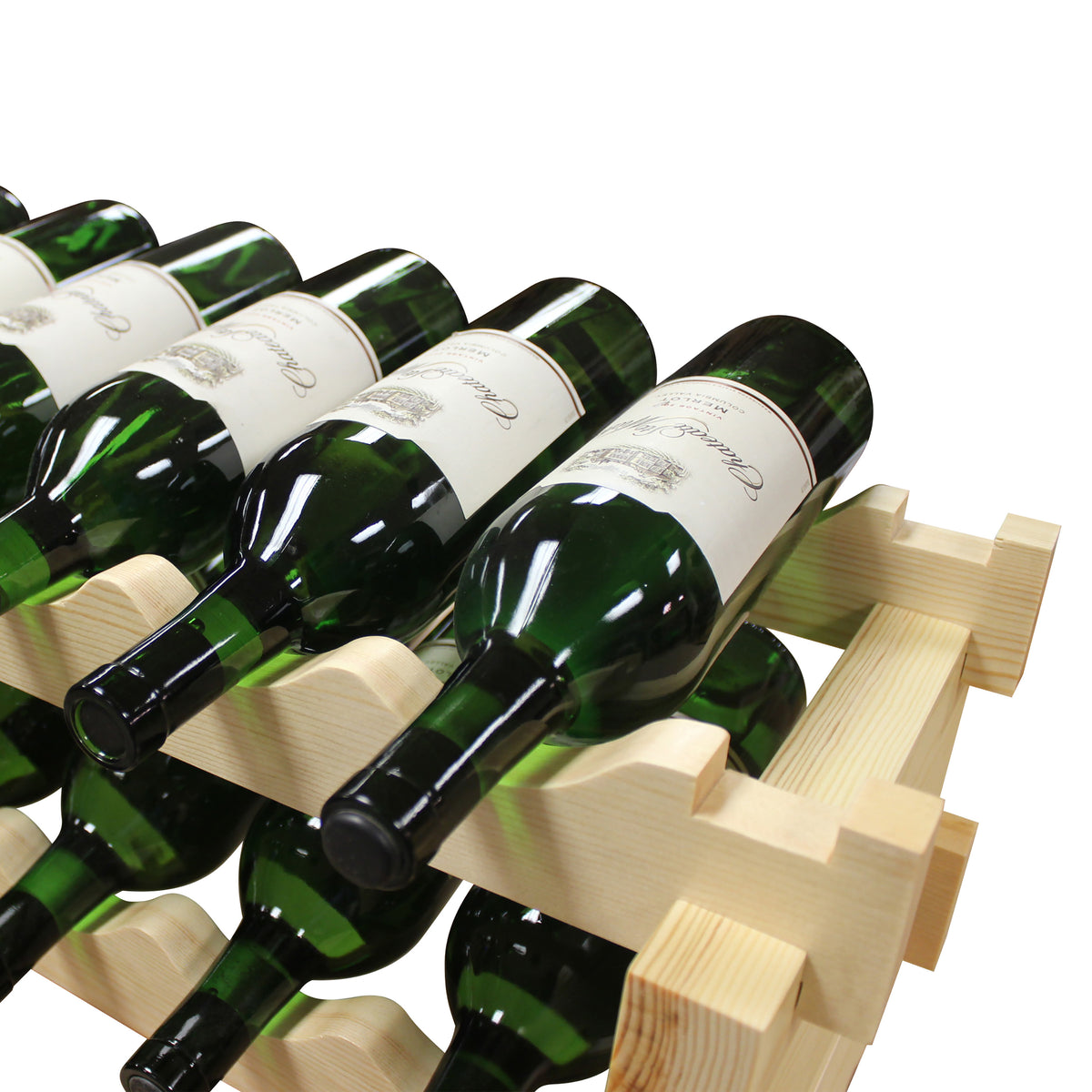 Vinotemp EP-4472-24 Modular Wine Rack, 2 x 12, 24 Bottle Capacity, in Natural (EP-4472-24-C)