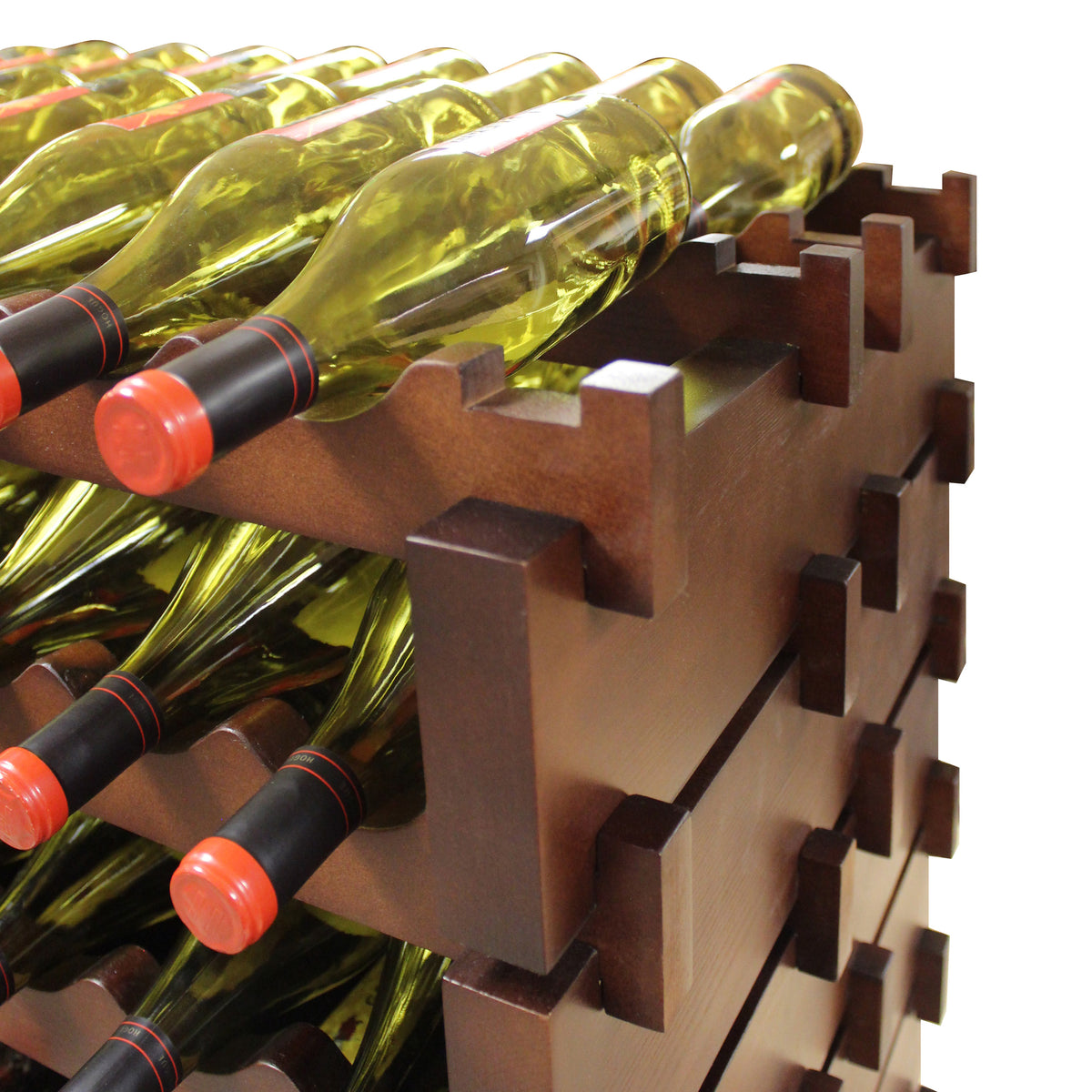 Vinotemp EP-4472-108 Double Modular Wine Rack, 108 Bottle Capacity, in Cherry (EP-4472-108S-C)