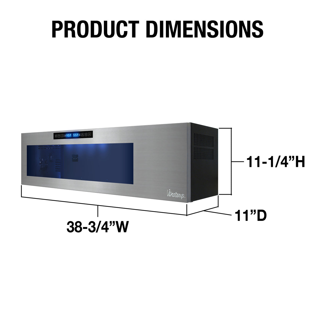 Vinotemp Il Romanzo Series Dual-Zone Open Display Wine Cooler, 6 Bottle Capacity, in Stainless Steel (IL-OW006-2Z)