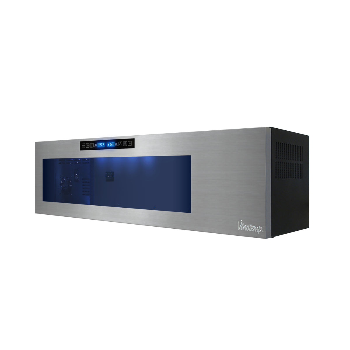 Vinotemp Il Romanzo Series Dual-Zone Open Display Wine Cooler, 6 Bottle Capacity, in Stainless Steel (IL-OW006-2Z)