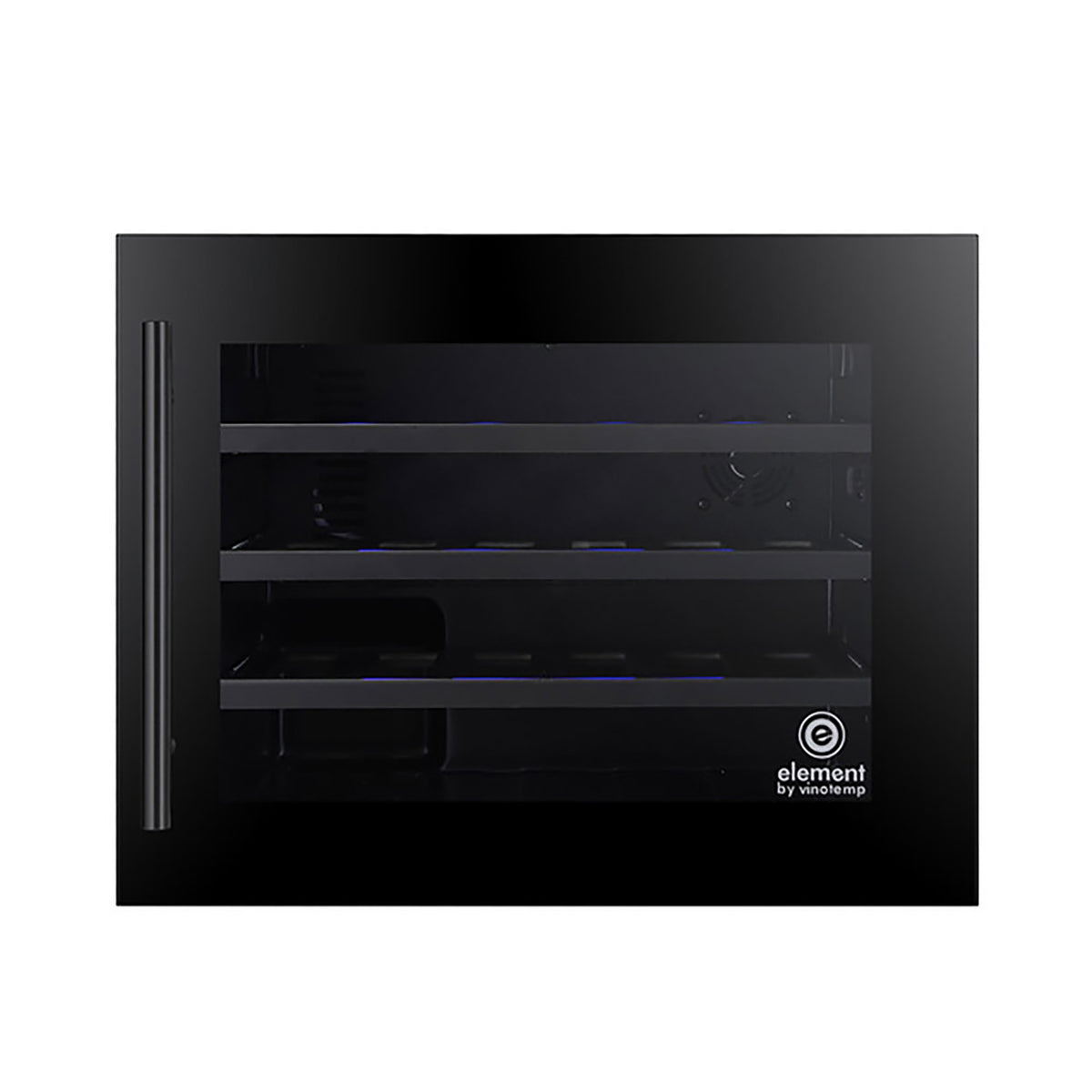 Vinotemp EL-24WCU Wall-Mounted Single-Zone Wine Cooler, 24 Bottle Capacity, in Black (EL-24WCUB)