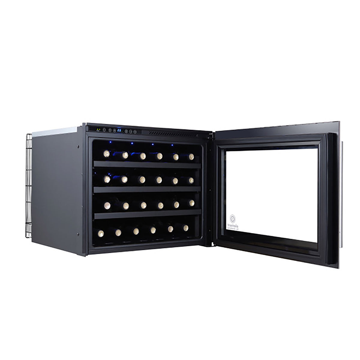 Vinotemp EL-24WCU Wall-Mounted Single-Zone Wine Cooler, 24 Bottle Capacity, in Black (EL-24WCUB)