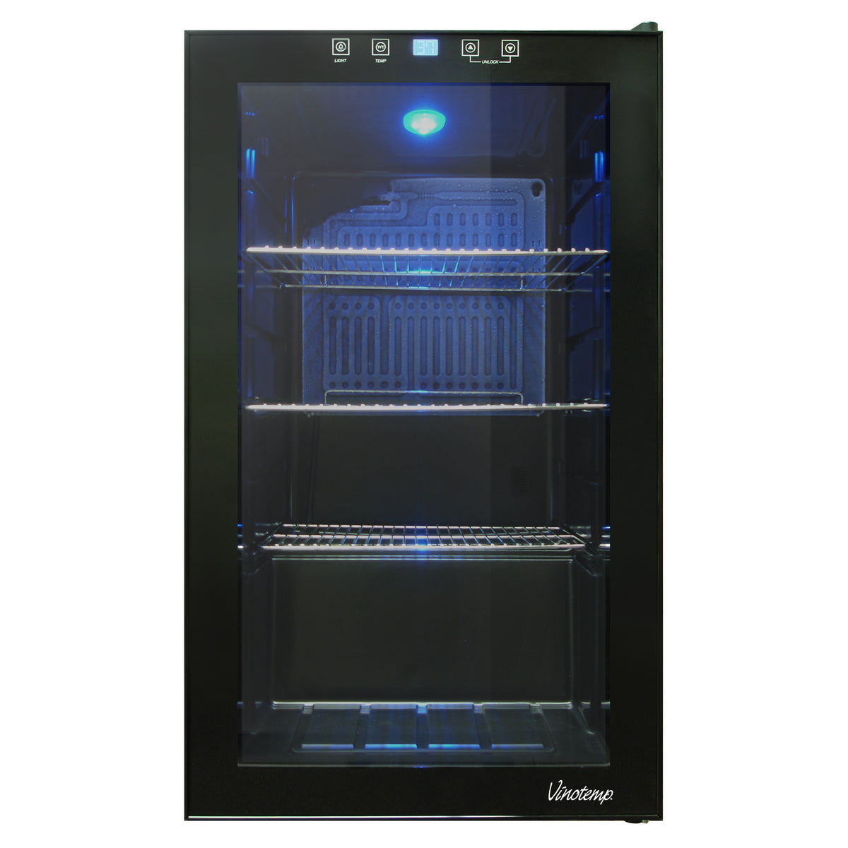 Vinotemp VT-BC34-TS Butler Series Beverage Cooler with Touch Screen Controls, 80 12 oz Can Capacity, in Black