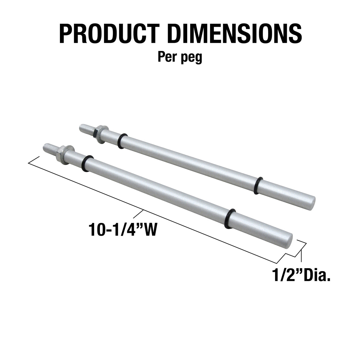 Vinotemp EP-PEG1 Epicureanist Modern Peg Racking, 1 Bottle Deep, in Stainless Steel (EP-PEG1S)