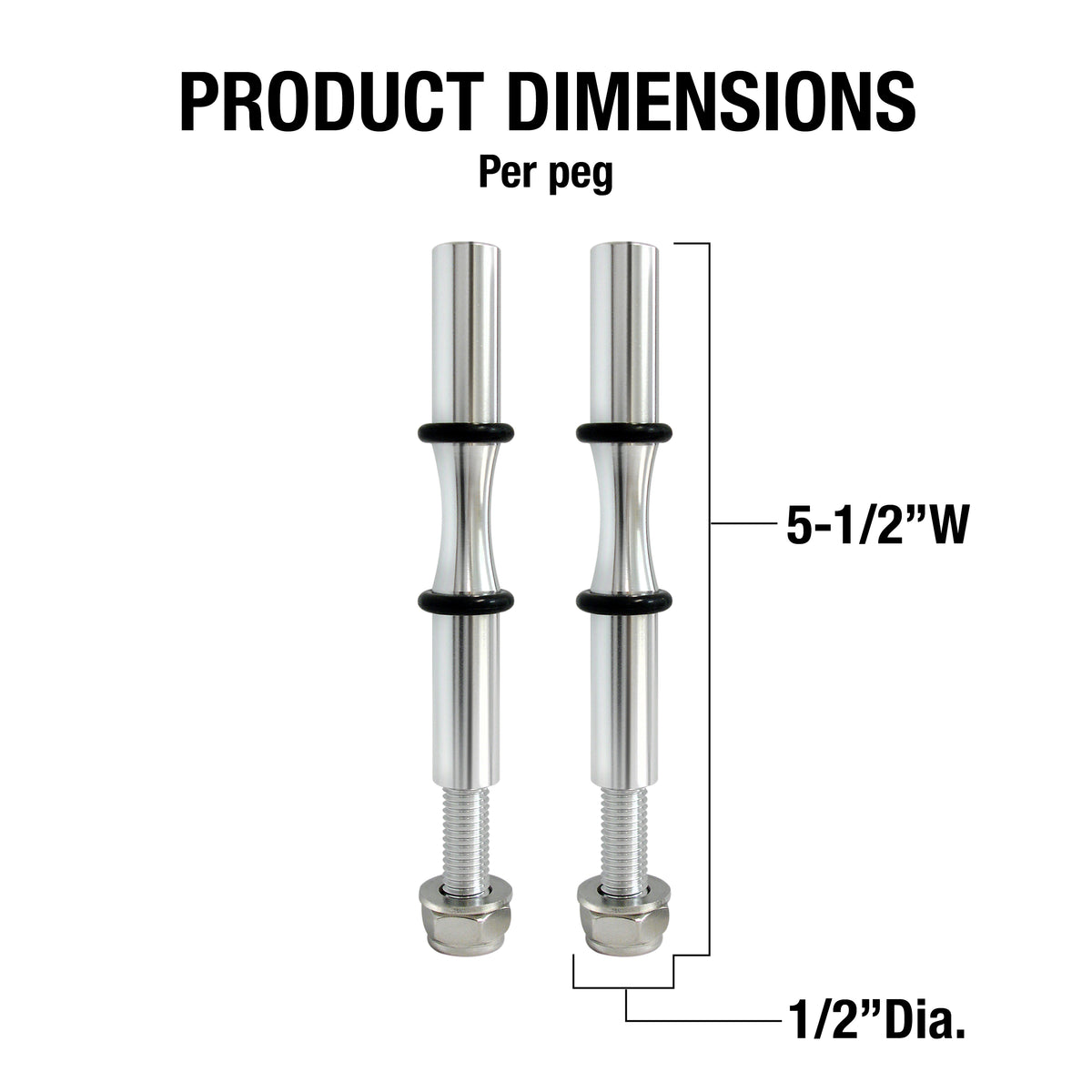 Vinotemp EP-PEG1 Epicureanist Secure Hold Wine Pegs, 1 Bottle Deep, in Satin Nickel (EP-PEG1A)