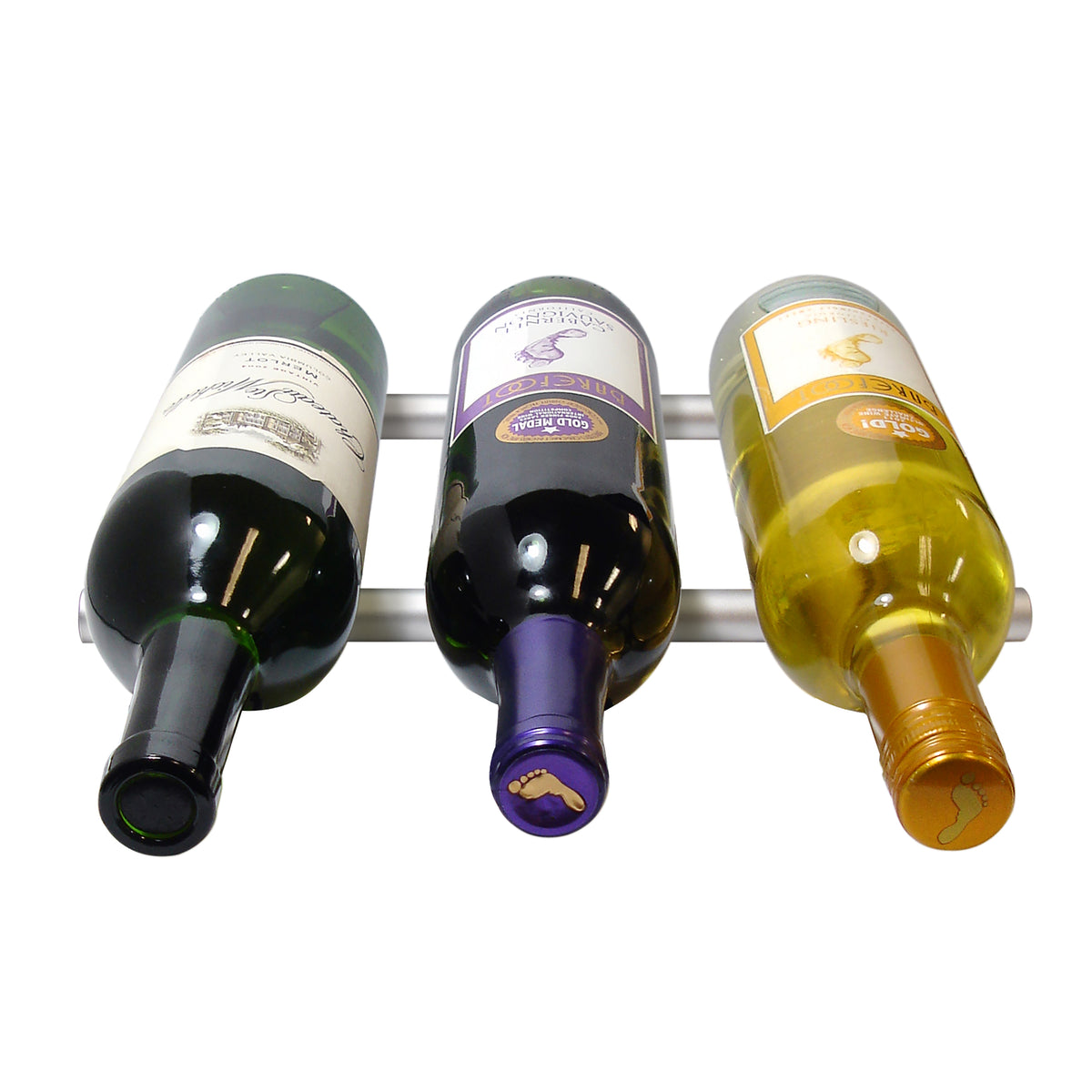 Vinotemp EP-PEG3 Epicureanist Modern Peg Racking, 3 Bottles Deep, in Stainless Steel (EP-PEG3S)