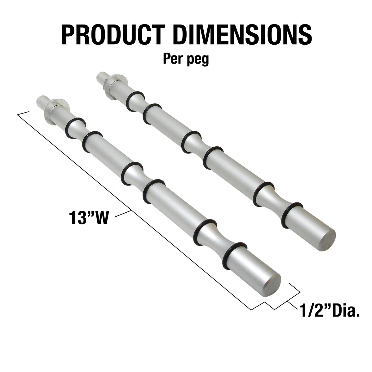 Vinotemp EP-PEG3 Epicureanist Modern Peg Racking, 3 Bottles Deep, in Stainless Steel (EP-PEG3S)