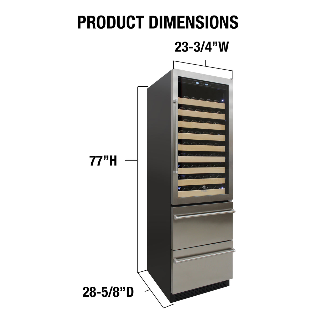 Vinotemp EL-BWC108 108 Bottle Glass Door Commercial Grade Wine Cooler