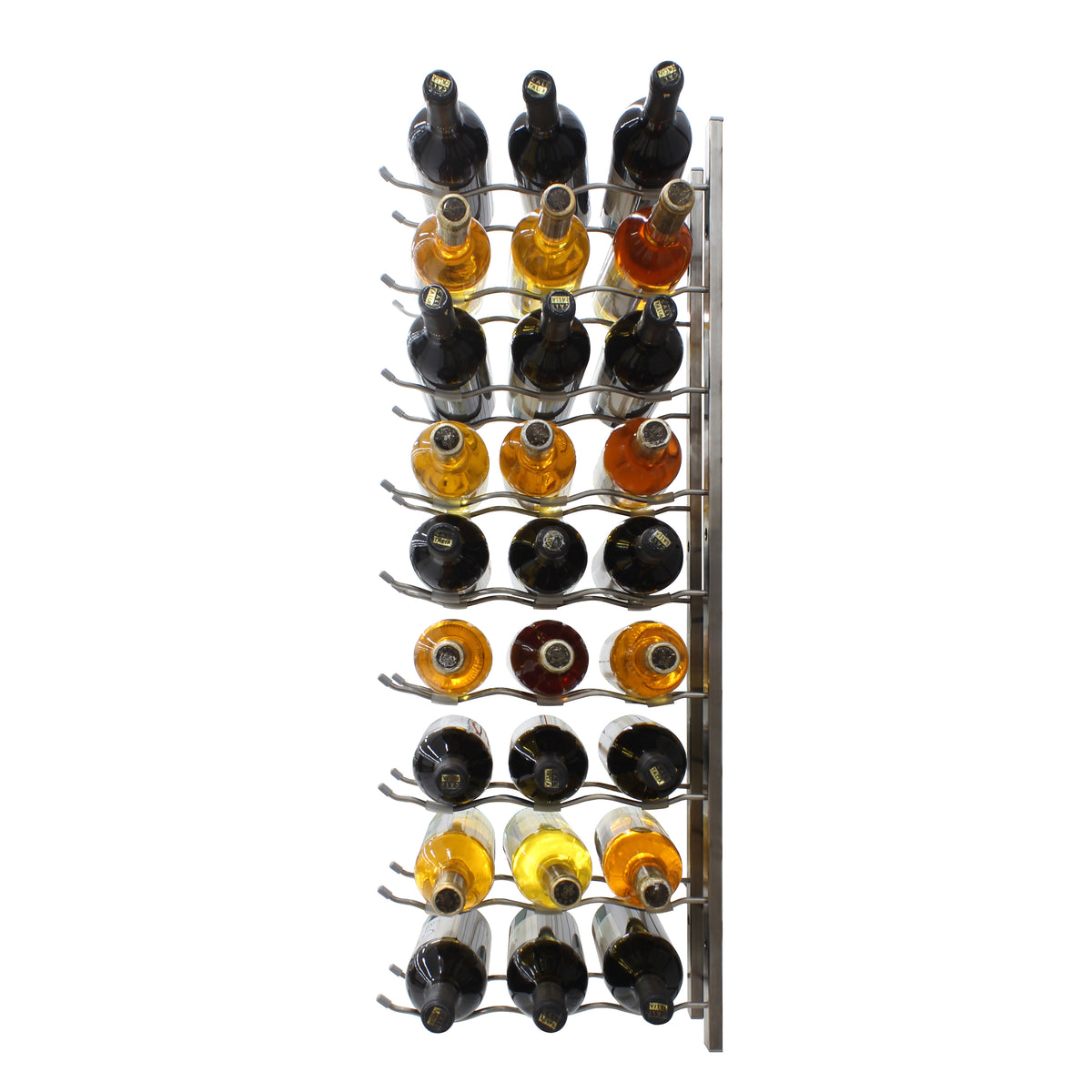 Vinotemp EP-WIRE3 Epicureanist Metal Wine Rack, 27 Bottle Capacity, in Stainless Steel (EP-WIRE3S)