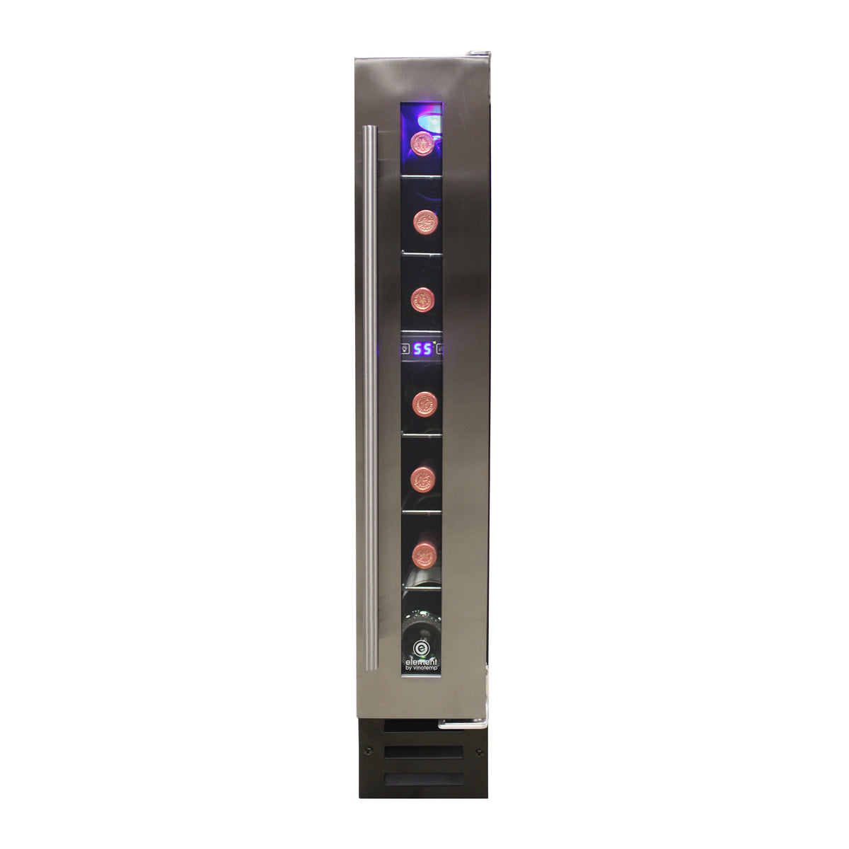 Vinotemp EL-7TSST Private Reserve Series Compact Single-Zone Wine Cooler with Touch Screen Controls, 7 Bottle Capacity, in Stainless Steel