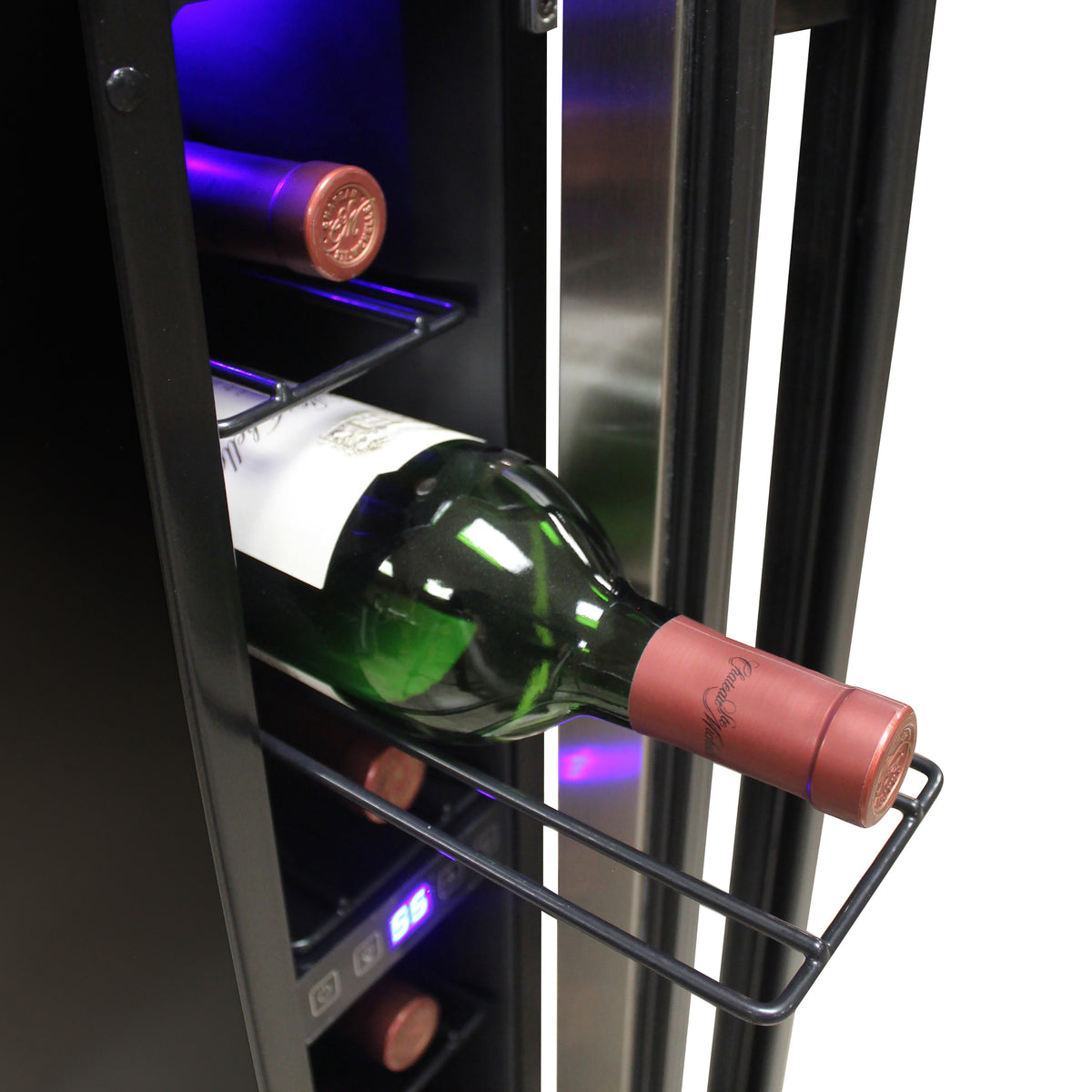 Vinotemp EL-7TSST Private Reserve Series Compact Single-Zone Wine Cooler with Touch Screen Controls, 7 Bottle Capacity, in Stainless Steel