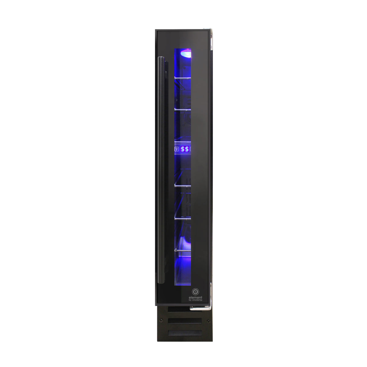 Vinotemp EL-7TS Private Reserve Series Compact Single-Zone Wine Cooler with Touch Screen Controls, 7 Bottle Capacity, in Black (EL-7TS-BLACK)