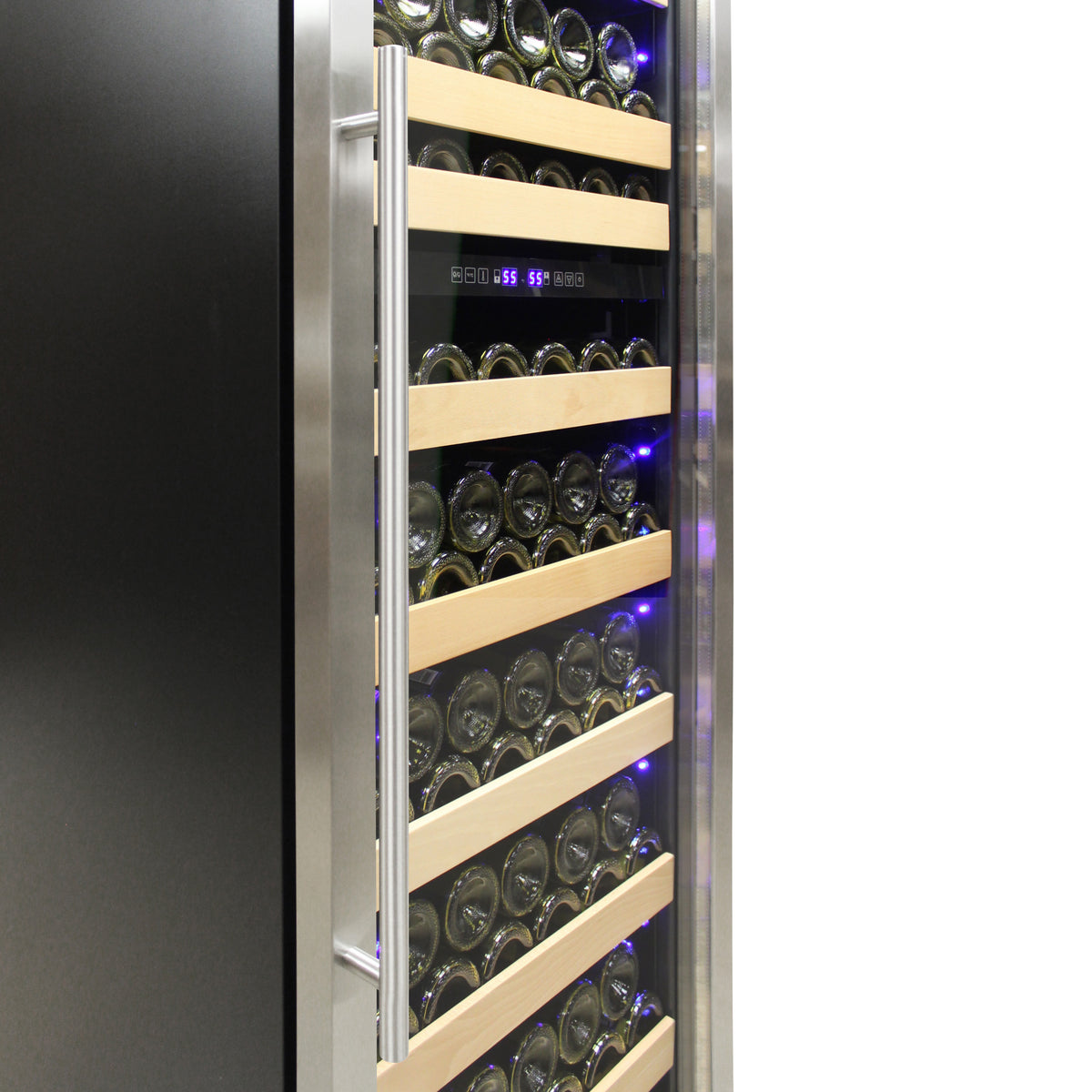 Vinotemp EL-168WCST Connoisseur Series 168 Dual-Zone Wine Cooler, 215 Bottle Capacity, in Stainless Steel