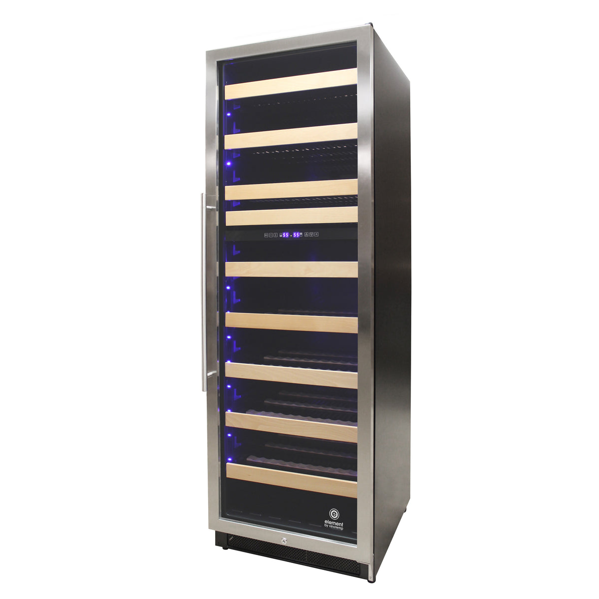 Vinotemp EL-168WCST Connoisseur Series 168 Dual-Zone Wine Cooler, 215 Bottle Capacity, in Stainless Steel