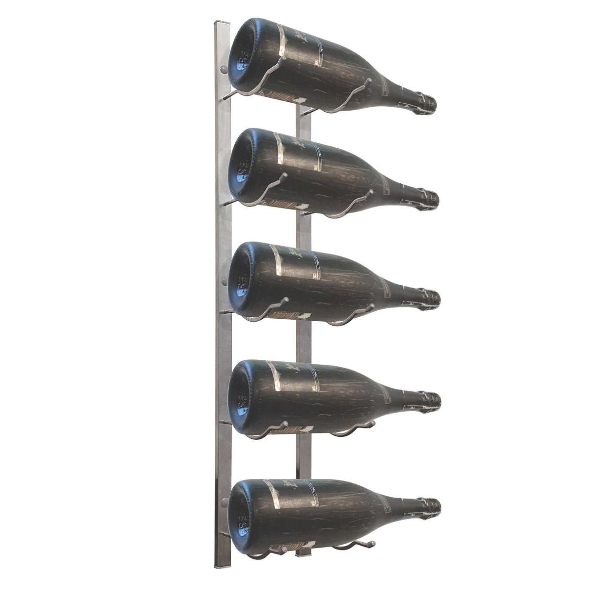 Vinotemp EP-WIRE1 Epicureanist 5-Bottle Magnum Metal Wine Rack, 5 1/4"W x 8"D x 35 3/4"H, in Stainless Steel (EP-WIRE1MS)