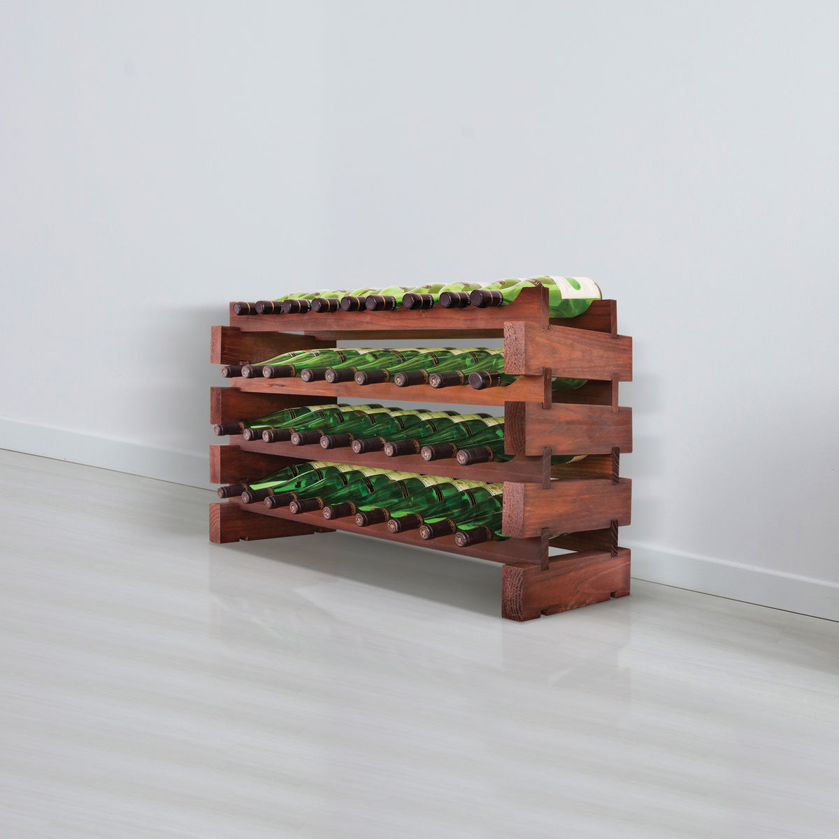 Vinotemp EP-4472-36 Modular Wine Rack, 4 x 9, 36 Bottle Capacity, in Cherry (EP-4472-36S)