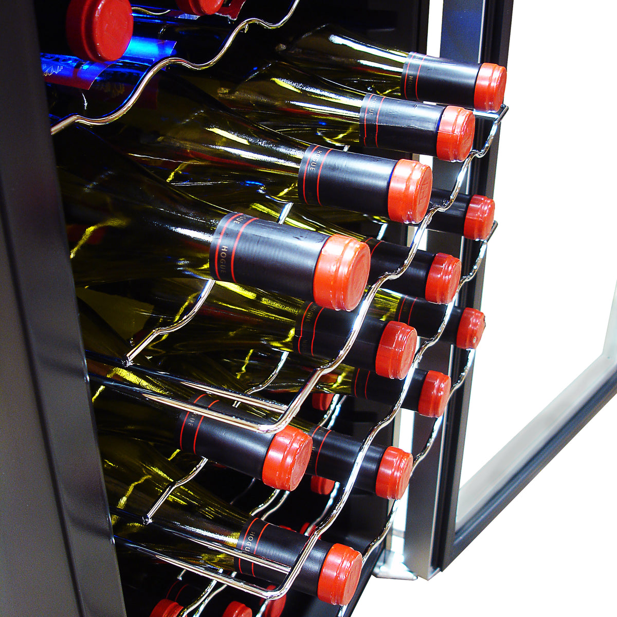 Vinotemp EL-28SILC Butler Series Wine Cooler with Touch Screen Controls, 28 Bottle Capacity, in Silver