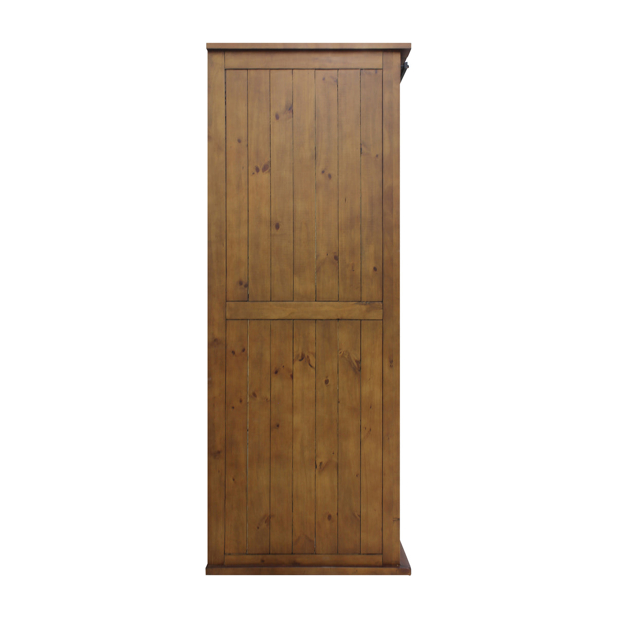 Vinotemp VT-RUSTICAB2D Rustic Wood Wine Cellar Cabinet with Sliding Barn Door, 60" x 81", in Golden Oak