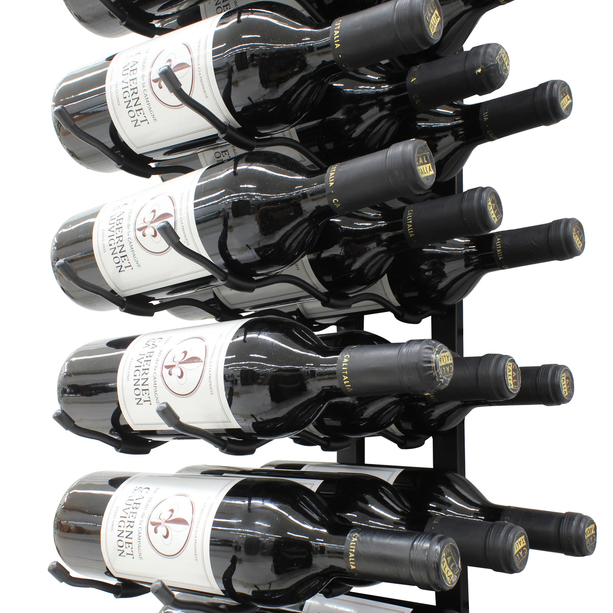 Vinotemp EP-WIRE36 Epicureanist Metal Wine Rack, 36 Bottle Capacity, in Black (EP-WIRE36B)