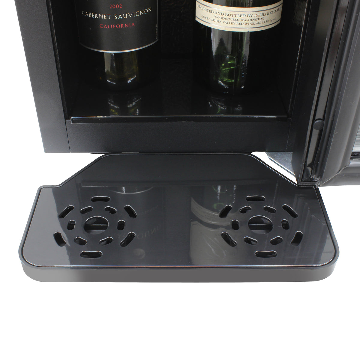 Vinotemp VT-WD002-BLK Wine Dispenser with Drip Tray and Push Button Controls, 2 Bottle Capacity, in Black