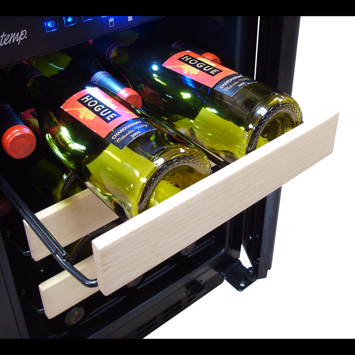 Vinotemp VT-15PR28 Private Reserve Series Panel Ready Dual-Zone 15" Wine Cooler, 28 Bottle Capacity, in Black