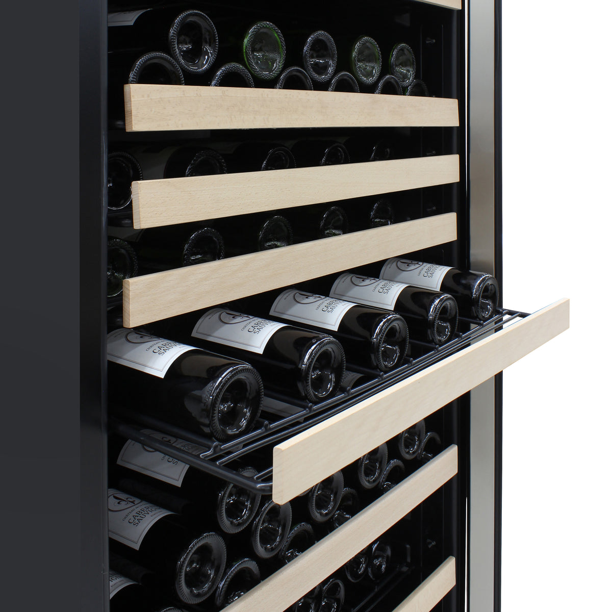 Vinotemp EL-300DSWL White Backlit Panel Single-Zone Wine Cooler, 173 Bottle Capacity, in Stainless Steel