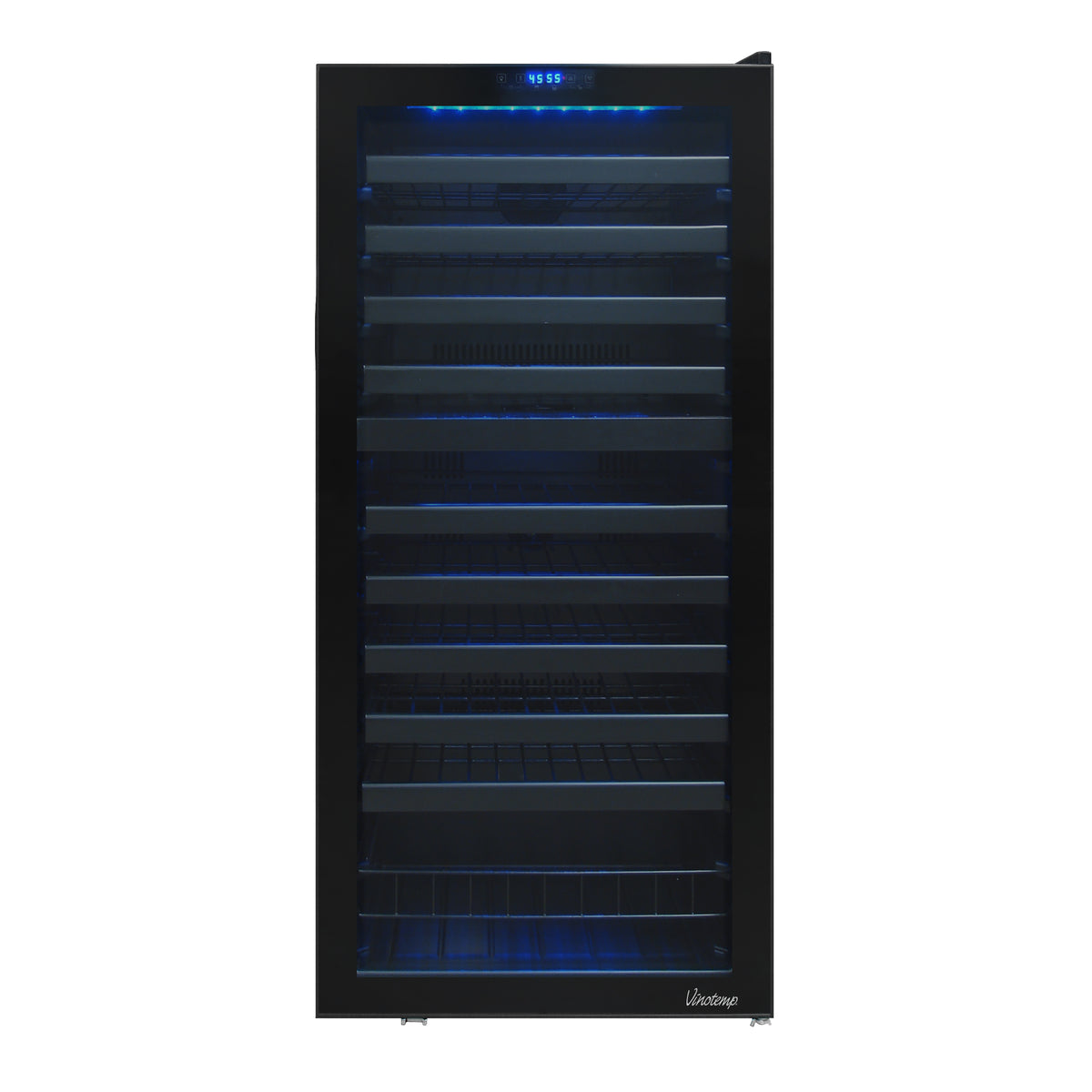 Vinotemp VT-122TS-2Z Butler Series Dual-Zone Wine Cooler, 110 Bottle Capacity, in Black